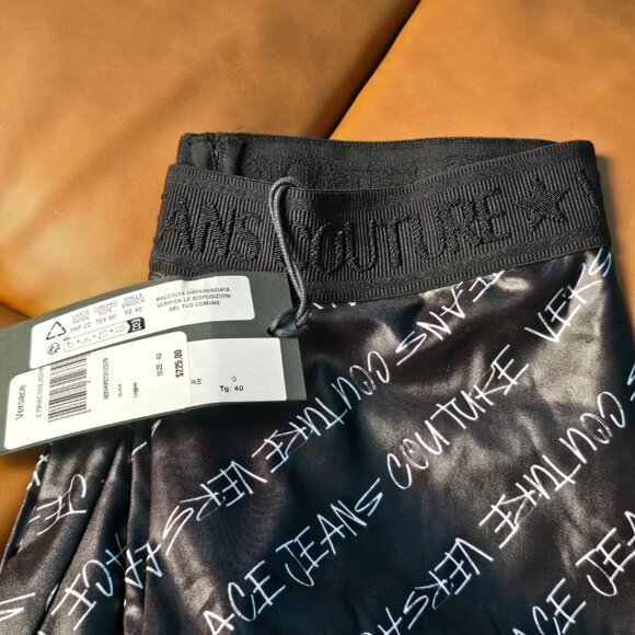 SOLD Versace Jeans Couture Logo Band Leggings Black - Size 40 (US 4) - $225 MSRP - Picture 7 of 8